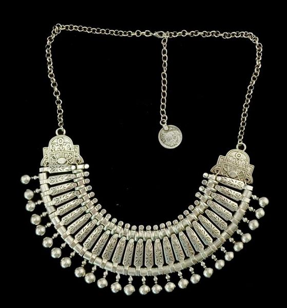 big metal bohemian collars choker chic ethnic jewelry gypsy boho vintage tassel coin statement necklace tribal turkish, Silver
big metal bohemian collars choker chic ethnic jewelry gypsy boho vintage tassel coin statement necklace tribal turkish, Silver