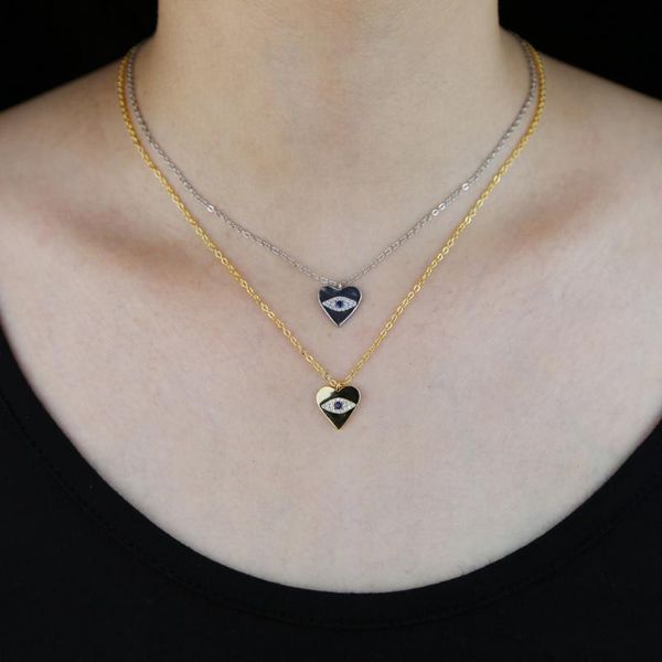 heart shape pendant engraved cz evil eye lucky women necklaces 2020 wholesale fashion jewelry, Silver
heart shape pendant engraved cz evil eye lucky women necklaces 2020 wholesale fashion jewelry, Silver