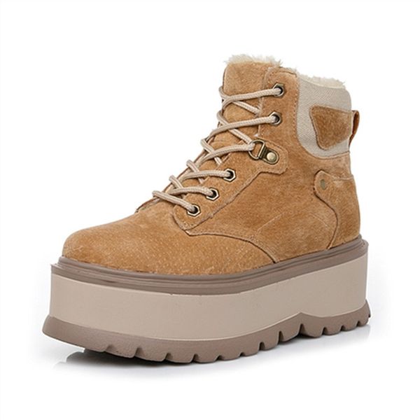 2020 new women's boots autumn winter authentic cowhide thick bottom non-slip warm comfortable casual lacing boots, Black
2020 new women's boots autumn winter authentic cowhide thick bottom non-slip warm comfortable casual lacing boots, Black