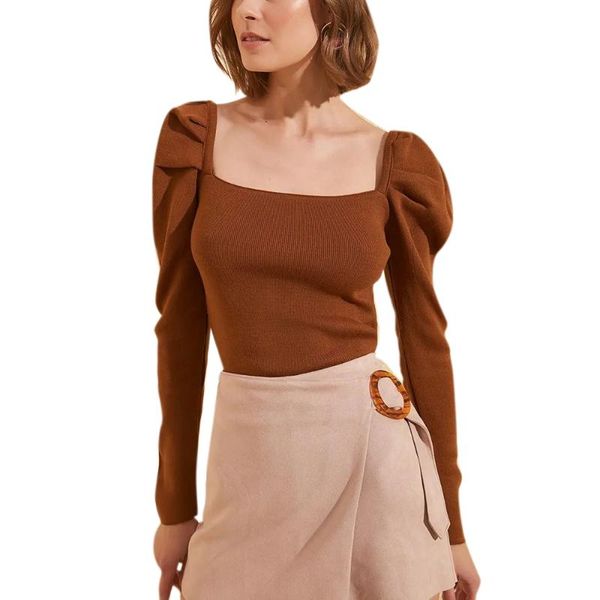 womens sweaters square collar long puff sleeve slim jumpers elegant backless office lady work knitted pullovers female sweater, White;black
womens sweaters square collar long puff sleeve slim jumpers elegant backless office lady work knitted pullovers female sweater, White;black