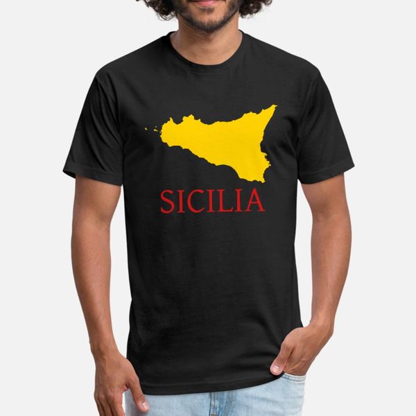 sicilia t shirt men anti-wrinkle tee shirt o-neck costume anti-wrinkle comfortable spring letters