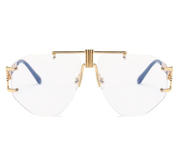 gold rimless glasses women brand clear lens 2019 oversized eyeglasses frame men retro metal clear lens sunglasses nx, White;black
gold rimless glasses women brand clear lens 2019 oversized eyeglasses frame men retro metal clear lens sunglasses nx, White;black