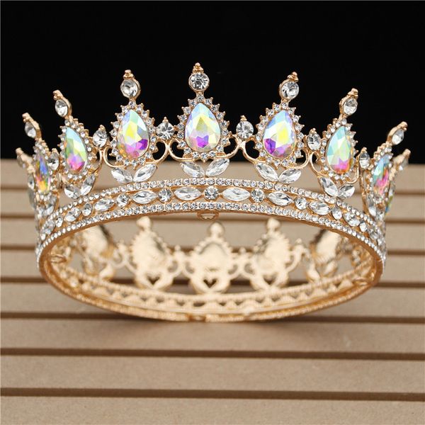 baroque round ab crystal tiaras wedding crown bride diadem pageant tiara queen crown headbands hair jewelry accessories y200807, White;golden
baroque round ab crystal tiaras wedding crown bride diadem pageant tiara queen crown headbands hair jewelry accessories y200807, White;golden