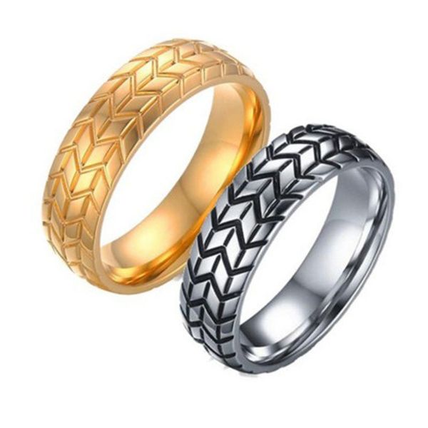 personality tires titanium men's band finger rings simple gold silver hip hop punk rings male jewelry accessories
personality tires titanium men's band finger rings simple gold silver hip hop punk rings male jewelry accessories