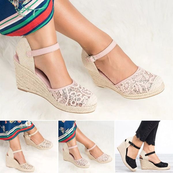 fashion womens shoes 2020 female sandal wedge large size closed toe sandals high heels buckle luxury ladies on summer, Black
fashion womens shoes 2020 female sandal wedge large size closed toe sandals high heels buckle luxury ladies on summer, Black