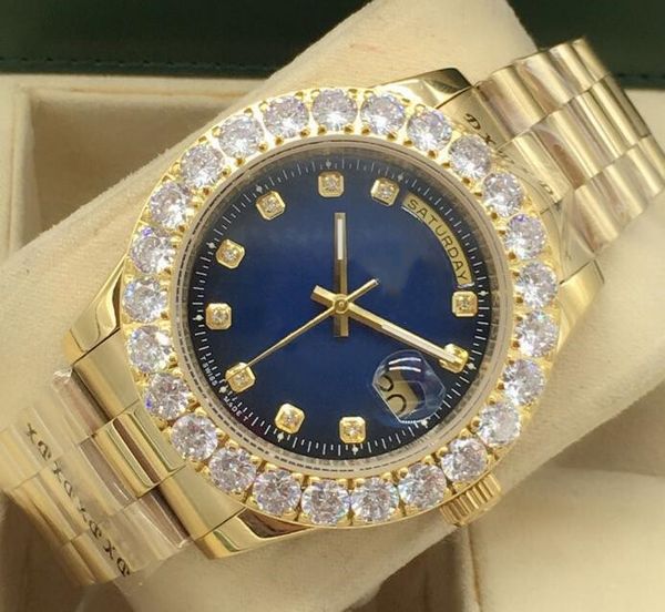 mens luxury watches 43mm steel bracelet mechanical 18k yellow gold bigger diamond dial automatic fashion wristwatches, Slivery;brown
mens luxury watches 43mm steel bracelet mechanical 18k yellow gold bigger diamond dial automatic fashion wristwatches, Slivery;brown
