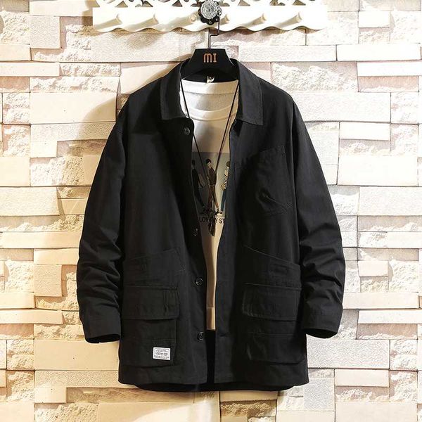 men's jackets multi-pocket windbreaker jacket men autumn coats streetwear lapel cargo cotton tooling clothing button, Black;brown
men's jackets multi-pocket windbreaker jacket men autumn coats streetwear lapel cargo cotton tooling clothing button, Black;brown
