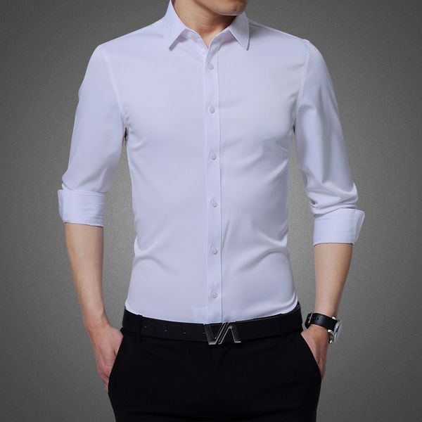men's dress shirts 2021 brand autumn wedding shirt mens long sleeve casual male slim fit social business solid -4xl, White;black
men's dress shirts 2021 brand autumn wedding shirt mens long sleeve casual male slim fit social business solid -4xl, White;black
