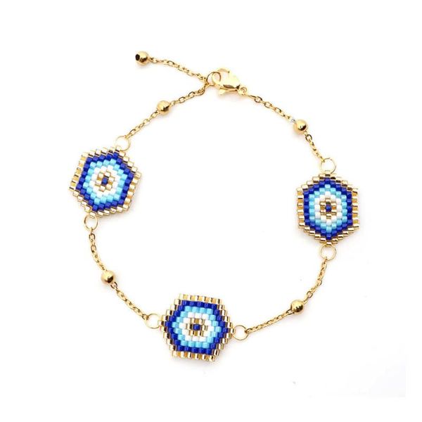 new miyuki beads tainless steel jewelry woman bracelet turkish tiger evil eye bracelet gold chains steel wristband ing, Black
new miyuki beads tainless steel jewelry woman bracelet turkish tiger evil eye bracelet gold chains steel wristband ing, Black