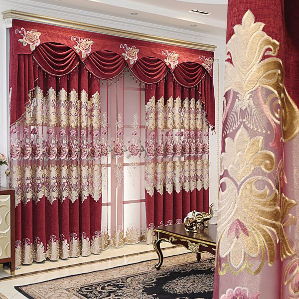 customized curtains european-style chenille for living room dining room bedroom high-end hollow embroidered blackout curtains
customized curtains european-style chenille for living room dining room bedroom high-end hollow embroidered blackout curtains