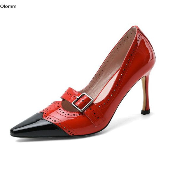 olomm new women genuine leather pumps thin high heels pumps pointed toe gorgeous red white nude party shoes women us size 4-.5, Black
olomm new women genuine leather pumps thin high heels pumps pointed toe gorgeous red white nude party shoes women us size 4-.5, Black