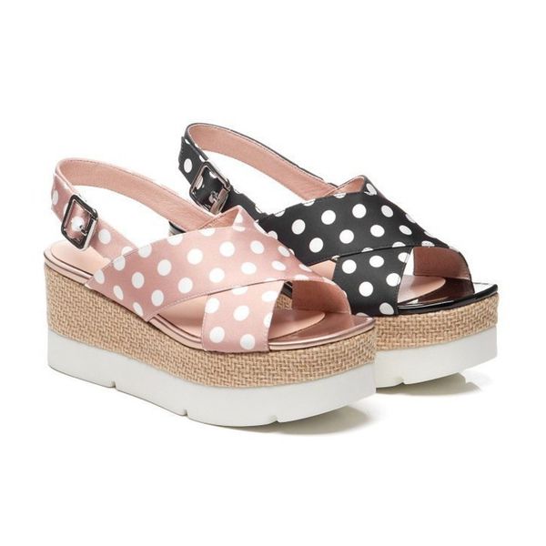 women's sandals wedges women's platform wedges heel sandals fashion dot shoes footwear summer platform casual shoes, Black
women's sandals wedges women's platform wedges heel sandals fashion dot shoes footwear summer platform casual shoes, Black