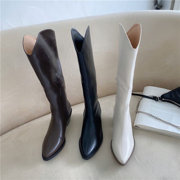 monmoira black punk cowboy western boots women side zipper wood heel winter shoes women pointed toe high heel knee boots
monmoira black punk cowboy western boots women side zipper wood heel winter shoes women pointed toe high heel knee boots