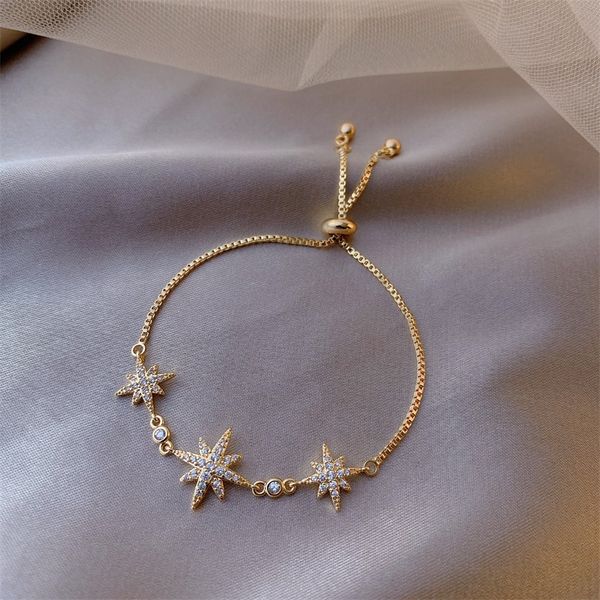 charm bracelets delicate glitter eight-pointed star zircon bracelet crystal diamonds adjustable, Golden;silver
charm bracelets delicate glitter eight-pointed star zircon bracelet crystal diamonds adjustable, Golden;silver