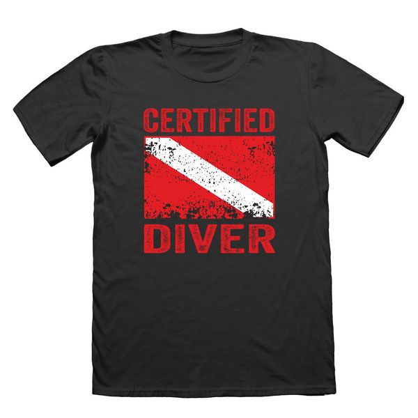 2019 summer style fashion certified diver t-shirt - men's gift scuba dive divings clothing cool giftw tee shirt