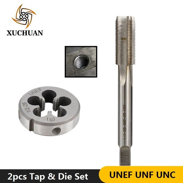 2pcs unef unf unc thread tap and die set machine tapping plug tap die hss screw thread set metal drilling tools
2pcs unef unf unc thread tap and die set machine tapping plug tap die hss screw thread set metal drilling tools