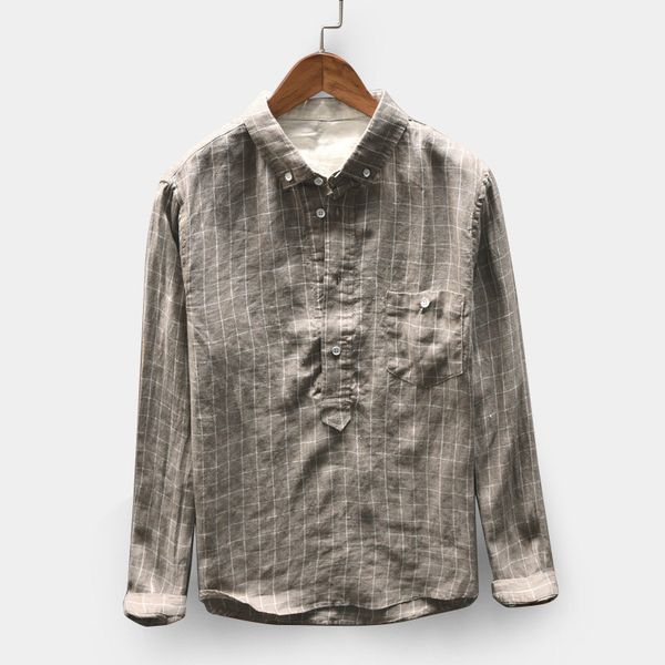 e-baihui 2021 european and american men's plaid shirt stand-up collar long-sleeved casual shirt single-breasted men';s shirt f9500, White;black
e-baihui 2021 european and american men's plaid shirt stand-up collar long-sleeved casual shirt single-breasted men';s shirt f9500, White;black