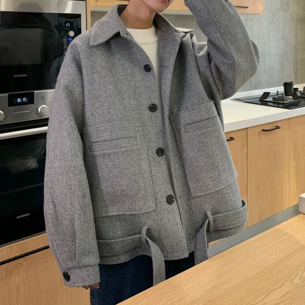 2020 winter new korean version of the european and american style retro thick warm casual loose coat men 9, Black
2020 winter new korean version of the european and american style retro thick warm casual loose coat men 9, Black