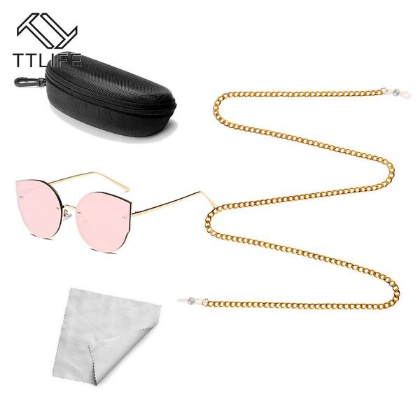 ttlife pink women sunglasses brand designer glasses chain glasses case cloth combination special yjhh0321, White;black
ttlife pink women sunglasses brand designer glasses chain glasses case cloth combination special yjhh0321, White;black