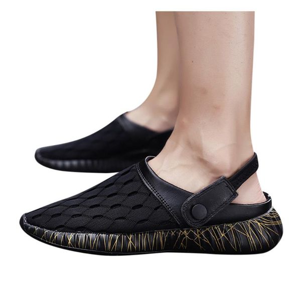 sandals summer half slippers men outdoor leisure hollow out nice quality breathable fabrics easy walking wading shoes g3, Black
sandals summer half slippers men outdoor leisure hollow out nice quality breathable fabrics easy walking wading shoes g3, Black