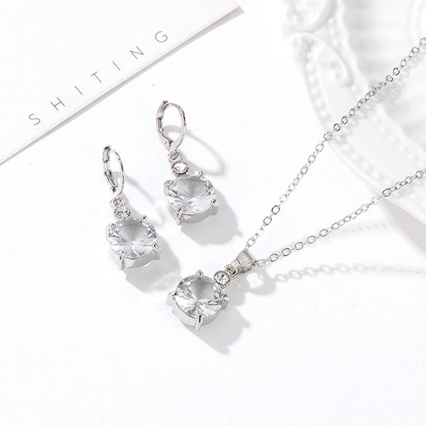 earrings & necklace trend bling shining crystal zircon silver plated chain drop earring set alloy charm jewelry sets for women
earrings & necklace trend bling shining crystal zircon silver plated chain drop earring set alloy charm jewelry sets for women