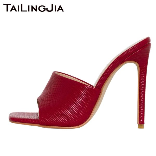 women large size summer sandals high heel mules ladies elegant snake pu leather party heels stylish slippers square toe slides, Black
women large size summer sandals high heel mules ladies elegant snake pu leather party heels stylish slippers square toe slides, Black