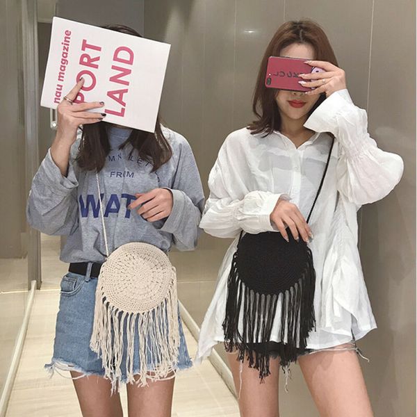 rattan woven round women straw bag handbag casual summer beach bag woman shoulder messenger tassel solid color totes handbag
rattan woven round women straw bag handbag casual summer beach bag woman shoulder messenger tassel solid color totes handbag