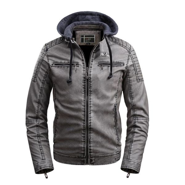 men pu leather jacket vintage sheepskin coat fashion korean motorcycle jacket winter autumn hooded veste outwear coats, Black
men pu leather jacket vintage sheepskin coat fashion korean motorcycle jacket winter autumn hooded veste outwear coats, Black