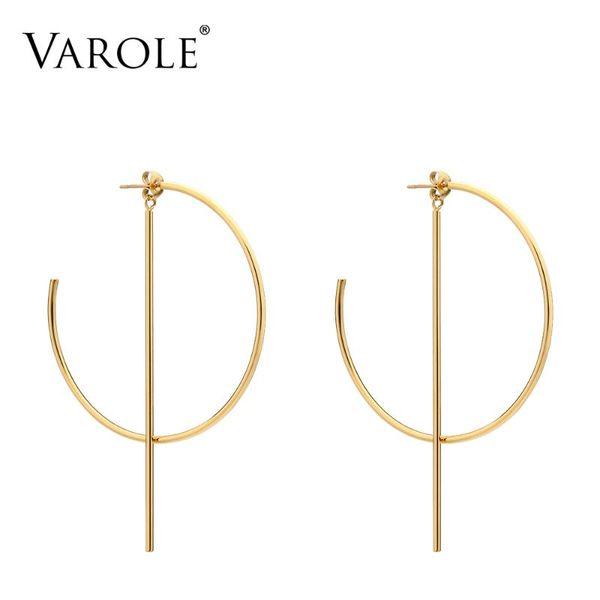varole circle line dangle earrings gold color earings stainless steel drop big earrings for women long earring jewelry brinco, Silver
varole circle line dangle earrings gold color earings stainless steel drop big earrings for women long earring jewelry brinco, Silver