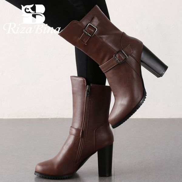 boots rizabina office lady mid calf winter fashion buckle zipper warm fur short casual square heel shoes women size 34-43, Black
boots rizabina office lady mid calf winter fashion buckle zipper warm fur short casual square heel shoes women size 34-43, Black