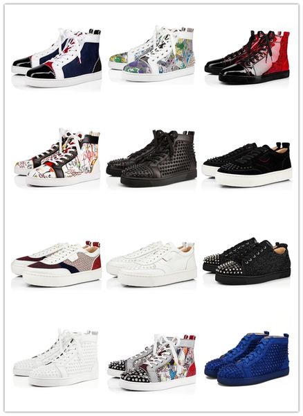 2019 fashion red bottoms shoes studded spikes flat sneakers for men women glitter party lovers genuine leather casual rivet, Black
2019 fashion red bottoms shoes studded spikes flat sneakers for men women glitter party lovers genuine leather casual rivet, Black