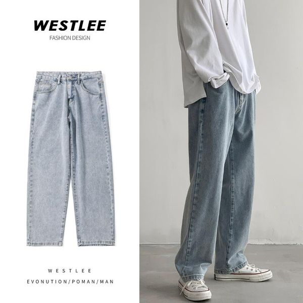 legible straight casual jeans mens 2020 korean collage hip hop jeans men loose denim pants men clothing, Blue
legible straight casual jeans mens 2020 korean collage hip hop jeans men loose denim pants men clothing, Blue