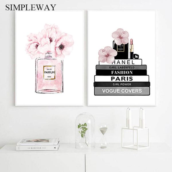 flower perfume bottle fashion book canvas painting makeup poster and print wall art picture modern girl woman room decoration
flower perfume bottle fashion book canvas painting makeup poster and print wall art picture modern girl woman room decoration