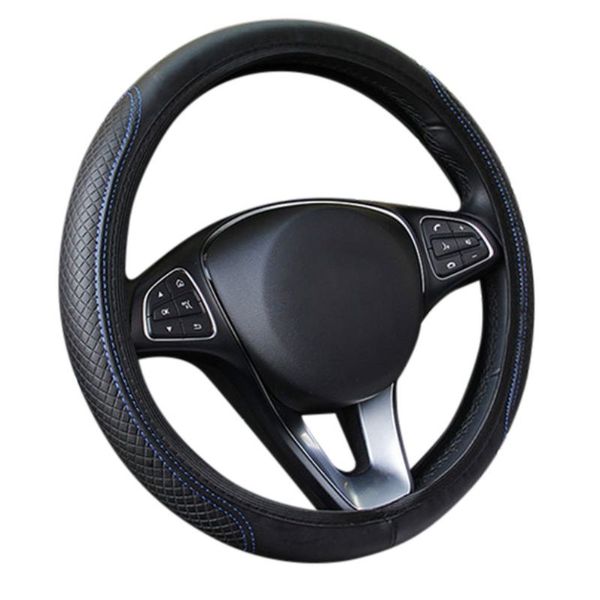 car fiber skin steering wheel cover breathable elasti car auto universal elastic skid proof steering-wheel covers styling 
car fiber skin steering wheel cover breathable elasti car auto universal elastic skid proof steering-wheel covers styling