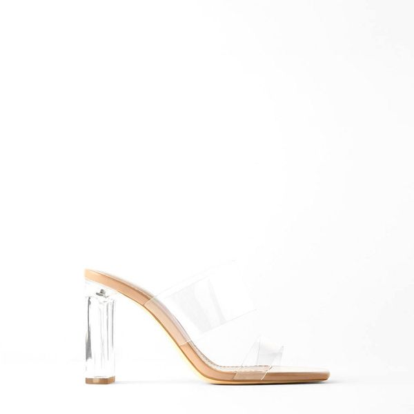 new trend comfortable open finger sandals transparent ribbon crystal high heels versatile slipper platform summer women shoes