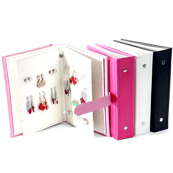 portable 48 holes earrings ear studs display organizer stand leather album earring holder showcase jewelry organizer box mx200810, Black
portable 48 holes earrings ear studs display organizer stand leather album earring holder showcase jewelry organizer box mx200810, Black