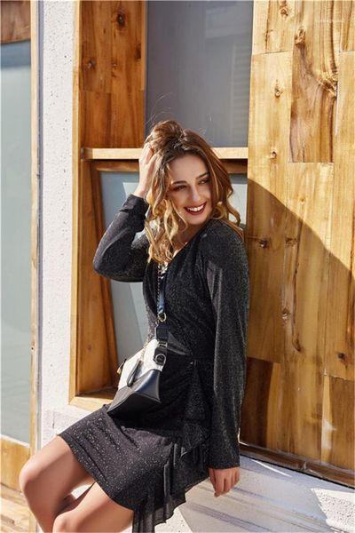 women party dresses autumn club slim v-neck long sleeved dresses fashion women dresses bright silk, White;black
women party dresses autumn club slim v-neck long sleeved dresses fashion women dresses bright silk, White;black