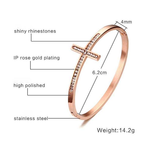 ruiyi new arrival fashion jewelry for women birthday gift selling lover bracelet cross 18cm rose steel color bracelet, Black
ruiyi new arrival fashion jewelry for women birthday gift selling lover bracelet cross 18cm rose steel color bracelet, Black