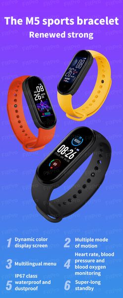 m5 smart bracelet blood pressure oxygen sport fitness tracker watch heart rate monitor wristband pk fitbit versa
m5 smart bracelet blood pressure oxygen sport fitness tracker watch heart rate monitor wristband pk fitbit versa