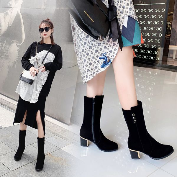 boots 2021 autumn and winter women's comfortable shallow mouth pointed zipper simple sweet wild 33-43, Black
boots 2021 autumn and winter women's comfortable shallow mouth pointed zipper simple sweet wild 33-43, Black