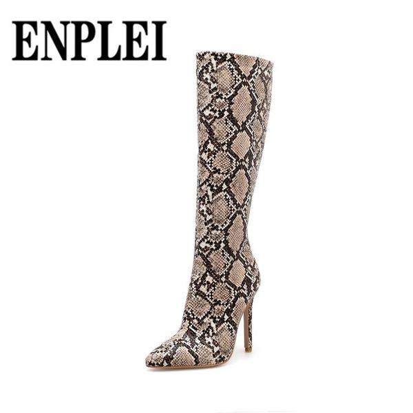 enplei women knee high boots side zipper thin high heels snakeskin riding zip boots fashion shoes female party pumps, Black
enplei women knee high boots side zipper thin high heels snakeskin riding zip boots fashion shoes female party pumps, Black