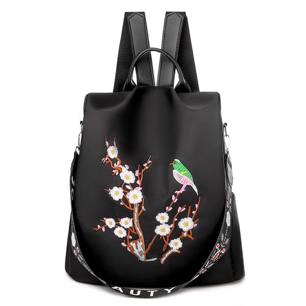 waterproof nylon women backpack zipper oxford bags for girls bird flowers embroidered backpack female rucksack bag
waterproof nylon women backpack zipper oxford bags for girls bird flowers embroidered backpack female rucksack bag