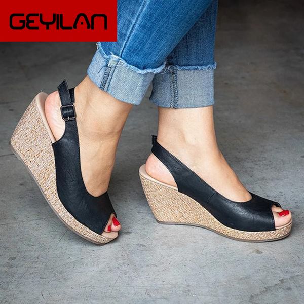 new women fashion sandals summer new female fish mouth exposed toe wedges sandals pu ladies shoes office party, Black
new women fashion sandals summer new female fish mouth exposed toe wedges sandals pu ladies shoes office party, Black