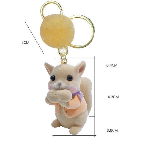 creative flocking squirrel key chain korean fashion cute trend car key chain suit for bag pendant, Black
creative flocking squirrel key chain korean fashion cute trend car key chain suit for bag pendant, Black