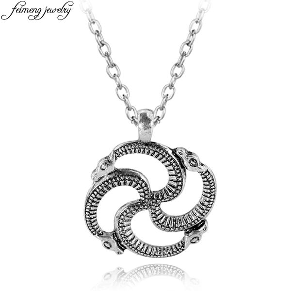super cool solar serpentine necklace baltic vintage solar symbol viking pendant for men fashion accessories, Silver
super cool solar serpentine necklace baltic vintage solar symbol viking pendant for men fashion accessories, Silver