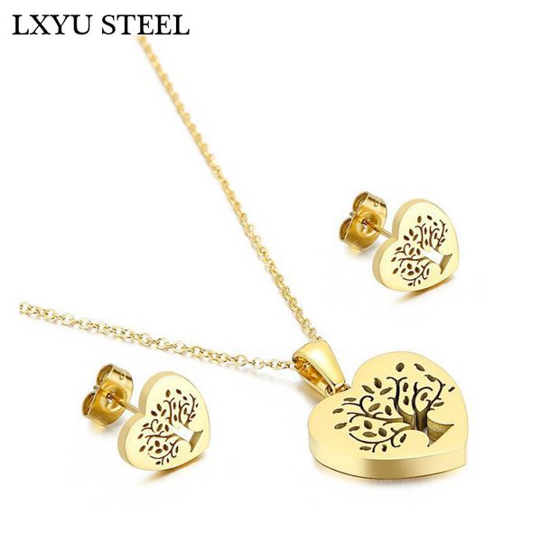 tree of life stainless steel jewellery set women gold color earring and necklace sets jewelry joyeria acero inoxidable, Silver
tree of life stainless steel jewellery set women gold color earring and necklace sets jewelry joyeria acero inoxidable, Silver