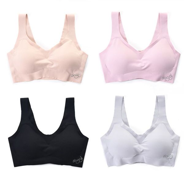 womens summer ice silk cooling underwear seamless water drop padded no rims sleeping bra solid color sports yoga vest crop top, White;black
womens summer ice silk cooling underwear seamless water drop padded no rims sleeping bra solid color sports yoga vest crop top, White;black