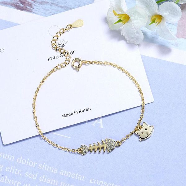 todorova lovely cz zircon fish bone cat charm bracelet for women fashion adjustable chain bracelet jewelry gift, Black
todorova lovely cz zircon fish bone cat charm bracelet for women fashion adjustable chain bracelet jewelry gift, Black