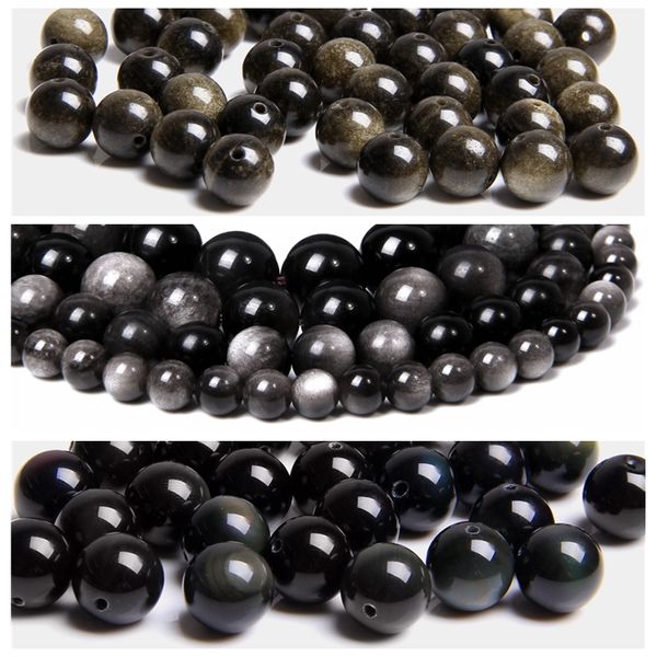 natural silver color black gold obsidian stone beads for jewelry making accessories loose spacer gem stone beads men women gifts
natural silver color black gold obsidian stone beads for jewelry making accessories loose spacer gem stone beads men women gifts