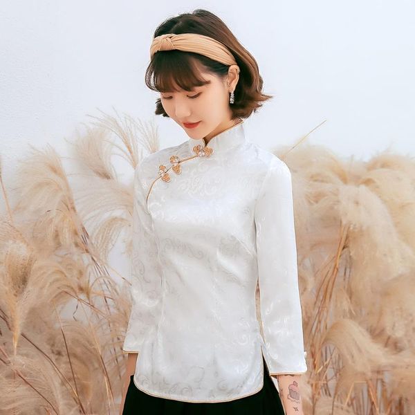 plus size 4xl cotton ladies cotton shirt mandarin collar tang coat chinese traditional blouse vintage button slim clothes, White
plus size 4xl cotton ladies cotton shirt mandarin collar tang coat chinese traditional blouse vintage button slim clothes, White